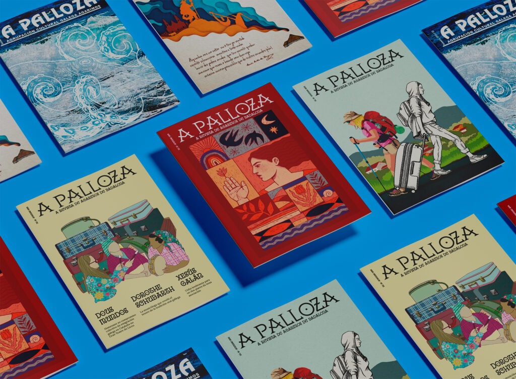 Collage de A Palloza, la revista de Agarimos de Badalona